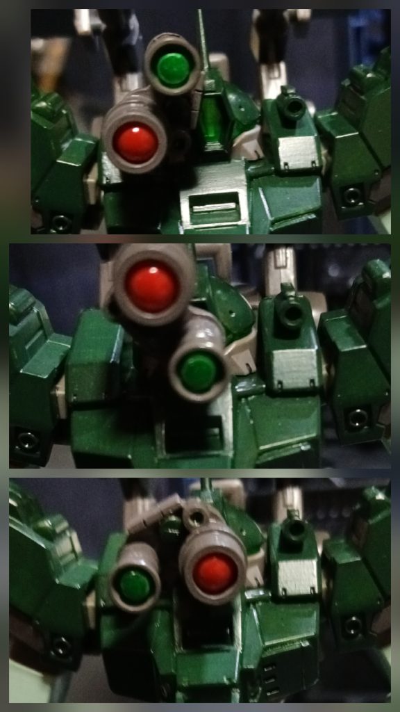 ターレットレンズ的ものも、ちゃんと回転します。当初、レンズを顔面に直付けしようと思ったのですが、元のデミバーフェイスが好きなので、この様な感じになりました。😏