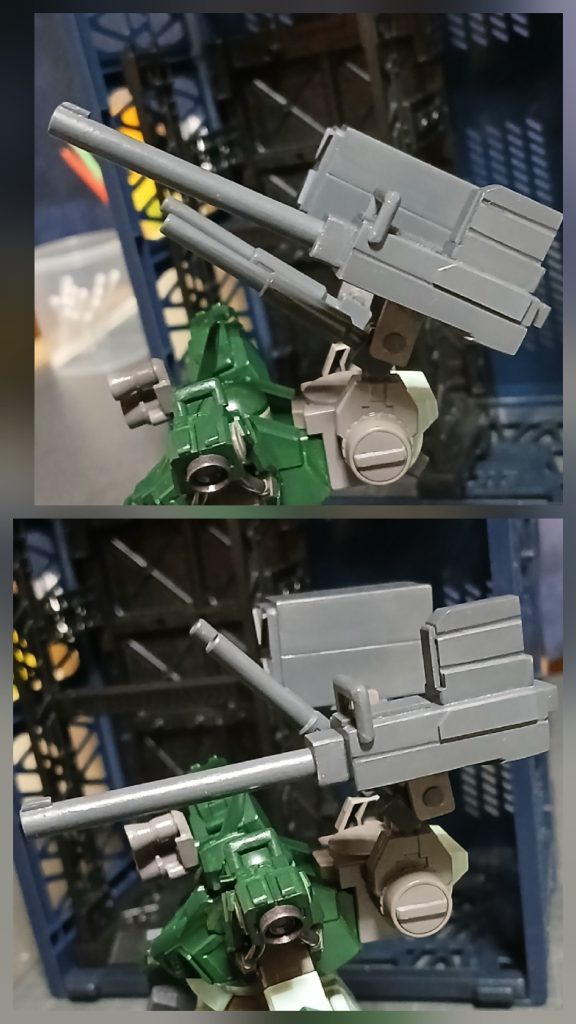 ちゃんと武装展開もできます!追加したキャノンとランチャーも、それぞれ独立して動かせます😜