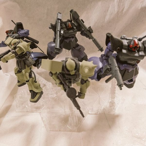 デラーズフリート一個小隊　HGドム改造　リックドムⅡ　三体セット