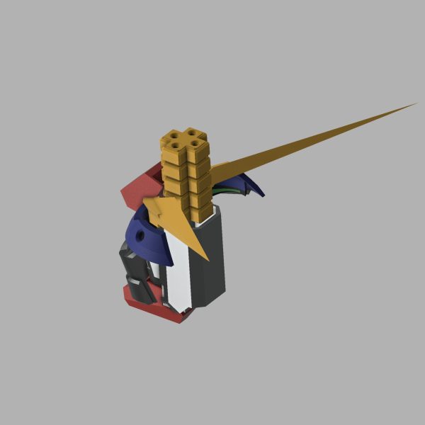 仕事が忙しいので中々進められません…(gundam-kao9)頭と胸はシャイニングガンダムのジャンクを入手して加工予定ですが、中々安い1/100のジャンクが出ないので諦めて設計するか迷ってたら、なんと1/60のジャンクを入手してしまいました…デカいのでやるか悩み中です（笑） （2枚目）