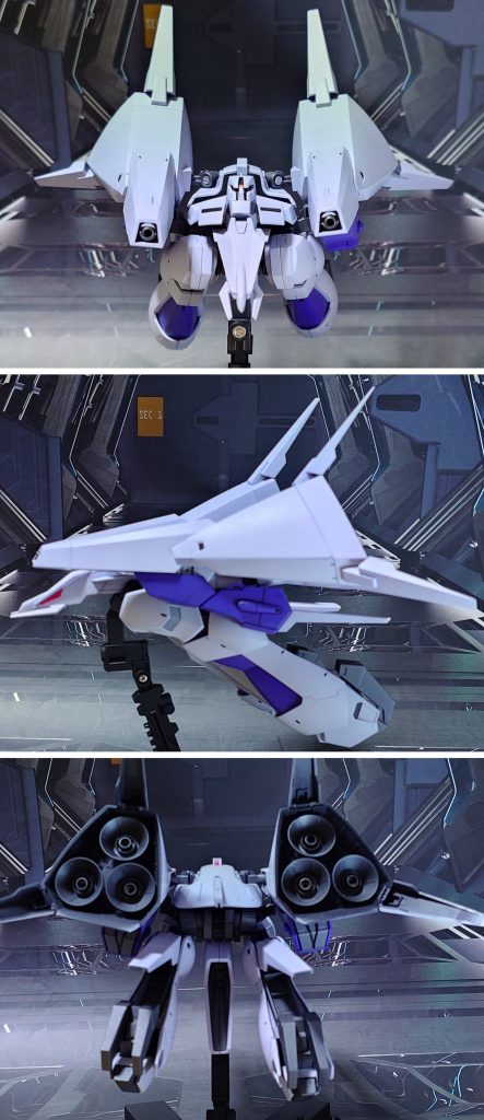 メッサーラ(MA形態)の正面、真横、真後ろ。