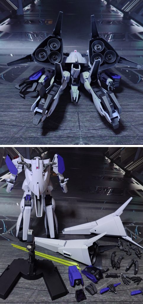 下からのアングルと付属品一式。