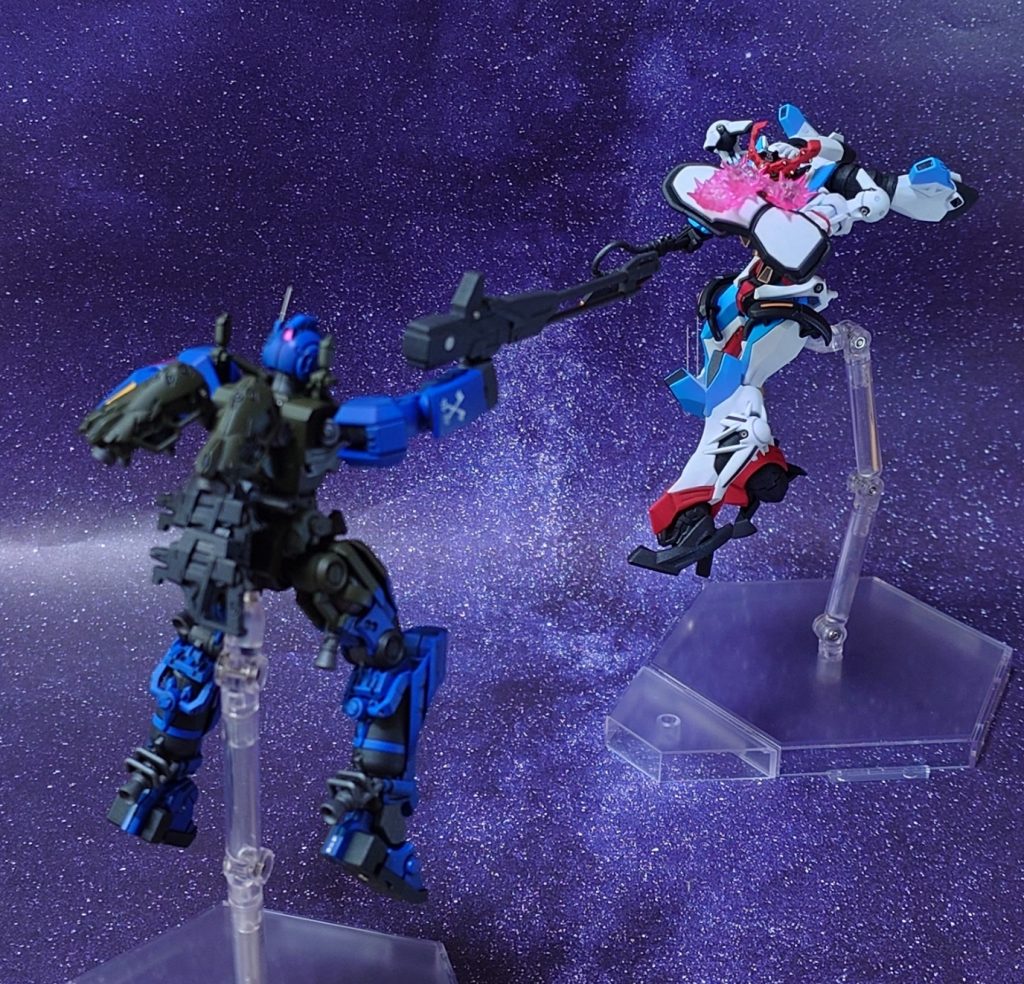 青い“ゲルググ”の正確な射撃。