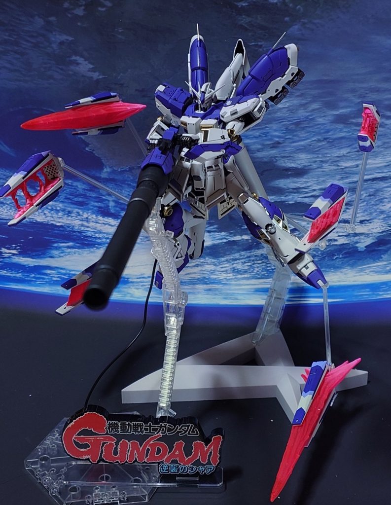 RG 1/144 Hi-νガンダム専用ハイパー・メガ・バズーカ・ランチャー&ファンネルディスプレイセット–4枚目/制作者:黒井 響介