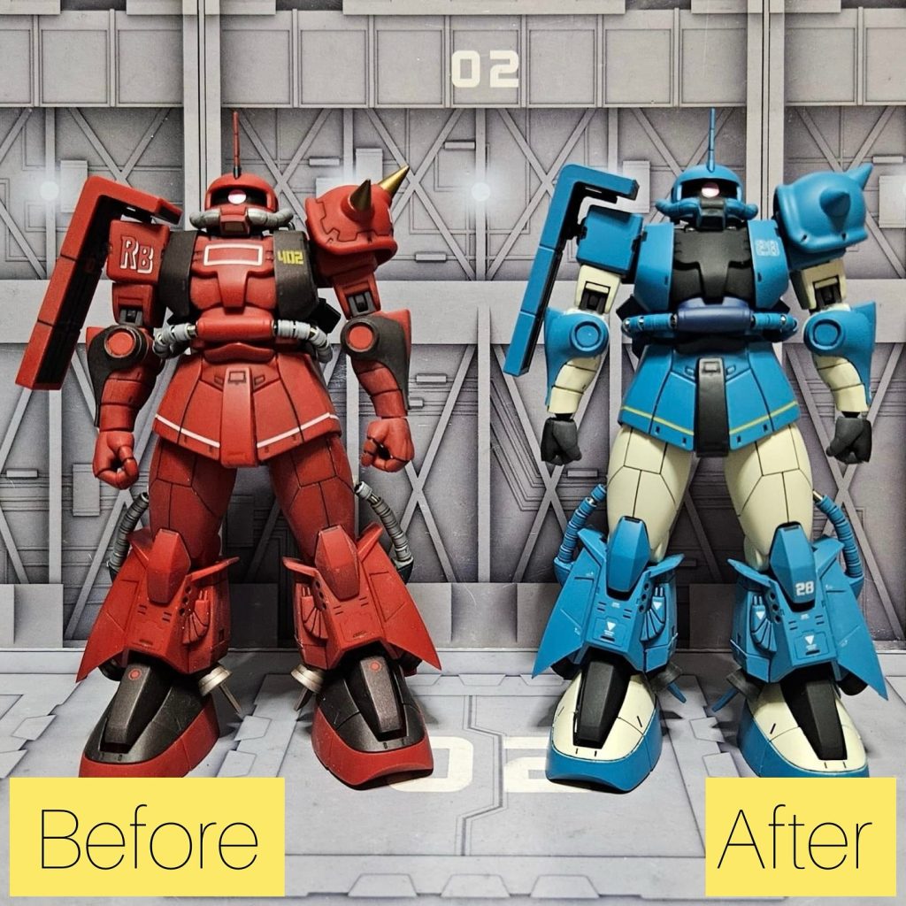 Re:ROBOT魂 MS-06R-2 ZAKU II HIGHT MOBILITY TYPE ROBERT GILLIAM CUSTOM MODEL ver. A.N.I.M.E.–4枚目/制作者：@PhantomCat