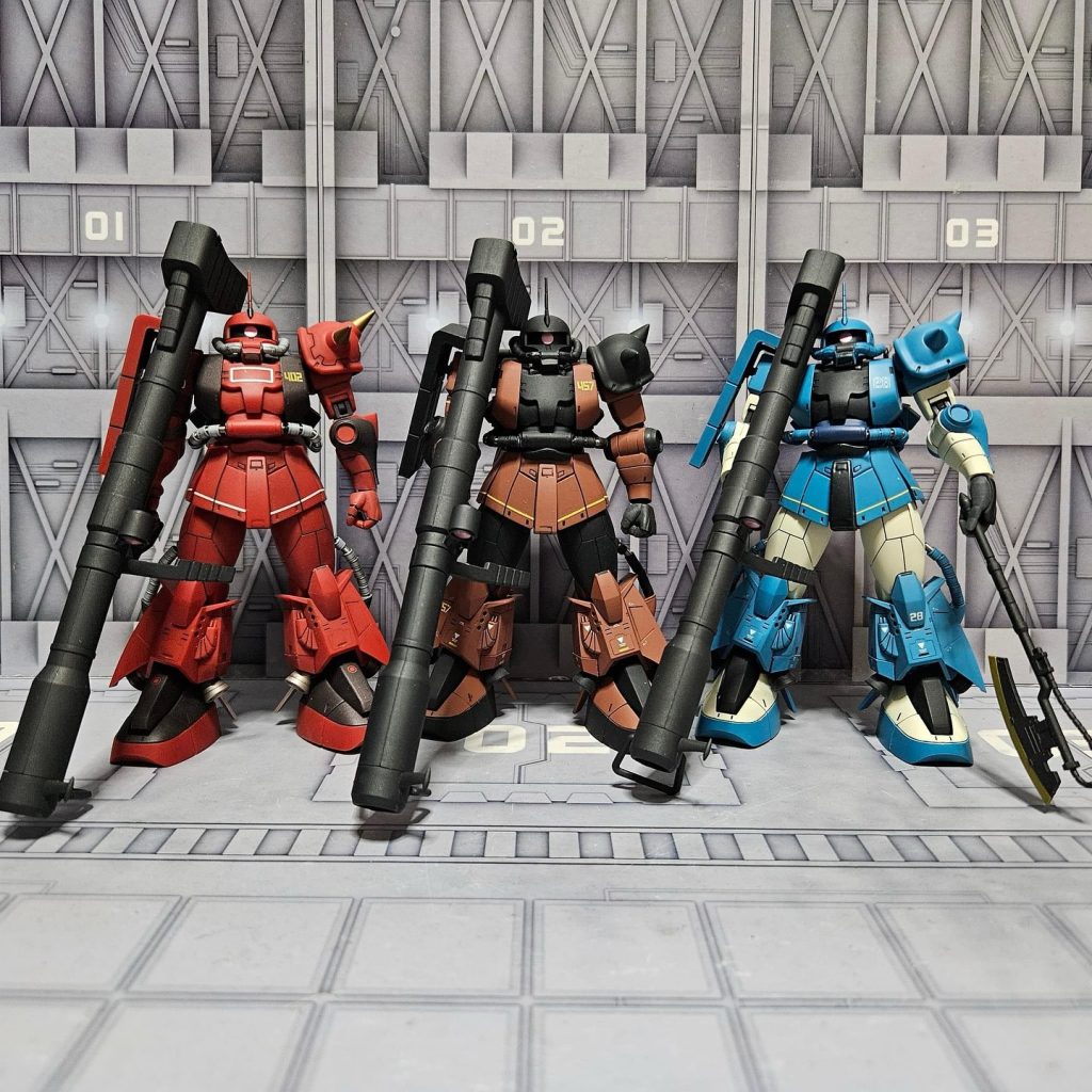 Re:ROBOT魂 MS-06R-2 ZAKU II HIGHT MOBILITY TYPE GABBY HAZARD CUSTOM MODEL ver. A.N.I.M.E.–5枚目/制作者：@PhantomCat