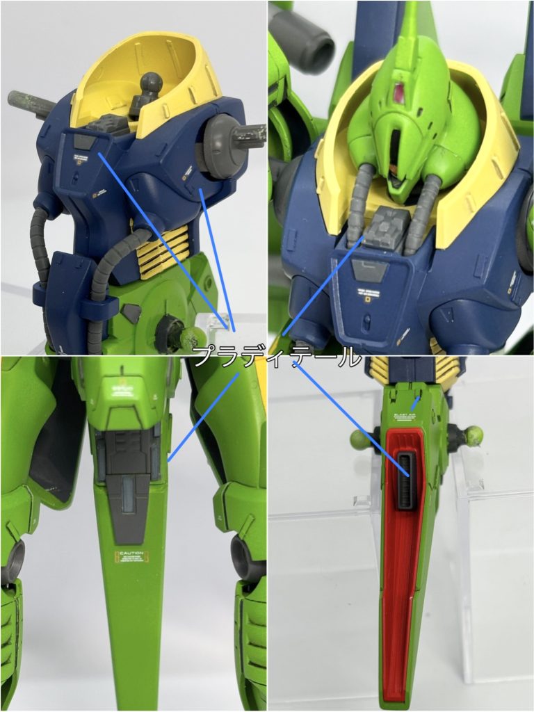 胴体部分はディテールアップパーツを多用し、彫るより足すイメージで情報量を増やしております。