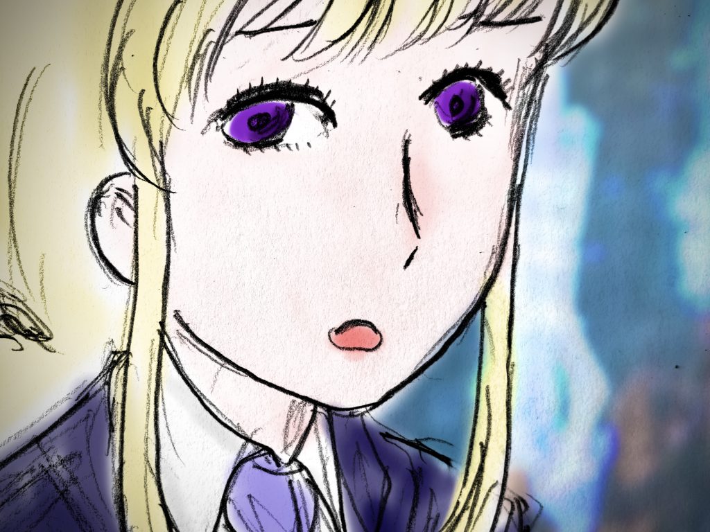 「そういうの、疲れないの？」　気づくと、ヘントの隣に、黒いスーツを着た女が立っていた。先ほどまで、微塵も気配を感じさせなかった。時を止めて、突然現れたようで、ヘントは一瞬気味の悪さを感じた。「そんな、本心を隠して、我慢して。」「……失礼ですが、あなたは……？」　ミヤギと、同じくらいの年齢に見える。しかし、どこか、子どものような幼さと、同時に、娼婦のような妖艶さを感じさせた。　女は、虚ろで、深い、闇のような色をした生気のない眼で、ヘントをチラリと見たが、すぐにその眼を伏せた。「あなた、面白くない。」　会話に、要領を得ない。「……失礼します。」　ヘントは、立ち去ろうとしたが、ふふ、と笑う女の声に、思わず足を止めてしまった。「あの人のことで心がいっぱいなんだ。大事なんだね、とっても。」「なんだ、君は……？」ヘントは、警戒して、体を緊張させた。敵意だ。この女は、自分に対して敵意を発している。そういう素振りはまったく見せていないが、なぜか、はっきりと感じた。「そんなに大事なら、一緒に壊してあげるから、安心して？」ヘントは、ぎくりとする。　やはり、この女は——……「大丈夫、ここでなんとか、なんて、考えていない。」　敵意を察知したこちらの心を読んだかのように、女が言う。　目を細めて笑う女の顔は、美しかったが、同時に、ゾッとするような、気味の悪い印象を与える。「ジンは、あなたと、キョウ・ミヤギにこだわっている。」「今、何、と……？」　ジン、と、言ったか。「でも、あの人に、あなたたちは壊せないんじゃないかと思った。だから、わたしが、かわりに壊そうって……壊す前に、どんなのか、見ておきたかったけど。」　ふふふ、と楽しそうに笑いながら、女は、でも、と続ける。「あなたも、あの人——キョウ・ミヤギも、こんなにつまらなくて、たいしたことなさそうなのに……彼が何を躊躇っているのかは理解できなかった。」「お前は……！？」　この女を拘束すべきか、ヘントは迷った。だが、今、ここ——新サイド５は、地球連邦政府の法律を行使すべき場所ではない。それに、この女は、まだ何もしていない。恫喝にしても、その根拠は、不明瞭だ。「焦らなくていいよ、そのうちまた会えると思う。」ためらうヘントの真横をすり抜け、女は人ごみに消えた。～～～～～～～～～～～～～～～