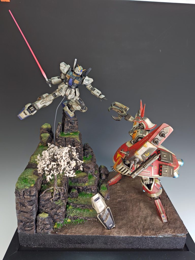 アニメでは無いシーンですが、少しタイミング違えばこういう対決もあったんかなーという妄想です