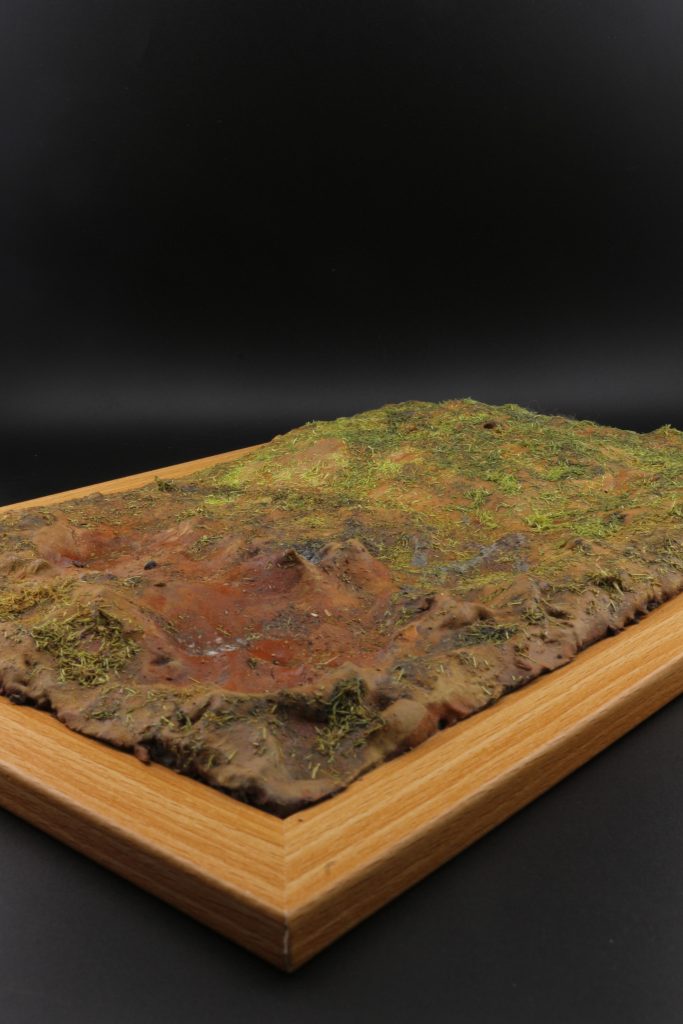 ジオラマ部分はダイソーのフォトフレームに粘土やスタイフォームで整えた後、アクリルガッシュやウエザリングマスターで塗装、ダイソーのジオラマ用の草を貼り付けるほぼダイソー製です最後までお付き合いありがとうございました