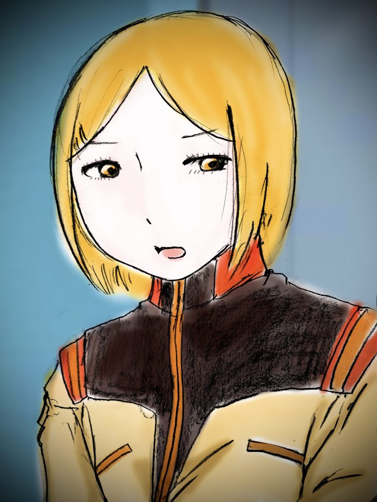 「そうですね、中尉のおっしゃるとおり、回復の傾向と見ていいかもしれません。」　”サクラ”艦内、医務室前の廊下で、チタが言う。「明日は、ヘント中尉も非番でしょうから、”ブルーウイング”だけでやってみるのもいいかもしれません。」　だけど、と、チタは伏し目がちになり、ためらうように言葉を途切れさせた。　代わりに、ヘントが言葉を継いだ。「回復は、彼女の身を危険に晒す。」　チタは、うつむいたままコクリと頷いた。　回復はしている。毎日一番近くで彼女を見てきたチタは、この数年、確かにそれを感じていたのだ。だが、敢えて、検証をしてこなかった。戦えてしまえば、彼女が、今度はどうマークされるか、あるいは、処分されるか分からない。その不安が、チタに、衛生兵としての責務を果たすことをためらわせてきた。　チタは沈黙したままだったが、ヘントが、口を開いた。「彼女に危機が迫ったら——」え？と、チタはヘントの顔を見る。「何を押しても、俺は彼女の安全を優先する。手が届くところにいるのなら、なおのことだ。」　ベルベット作戦のときも、そうだったと聞いている。彼は、ミヤギの危機を感じ取り、作戦を無視してミヤギの救援に向かった。そのせいで、罰を受けている。そして、その事実が、ミヤギとの結託と反乱という、負の印象を上層部に与えているのだ。　もしかしたら今回の模擬戦も……チタやブライトマンが動かなくとも、ミヤギが危機に陥るのを見れば、警備任務を投げ出して乱入していたのかもしれない。「……現実的ではありませんよ。お姫様を抱きかかえて、白馬で駆けだして……そして、その後は？」　ヘントは、応えなかった。きっと、彼にも分からないのだ。～～～～～～～～～～～～～～～