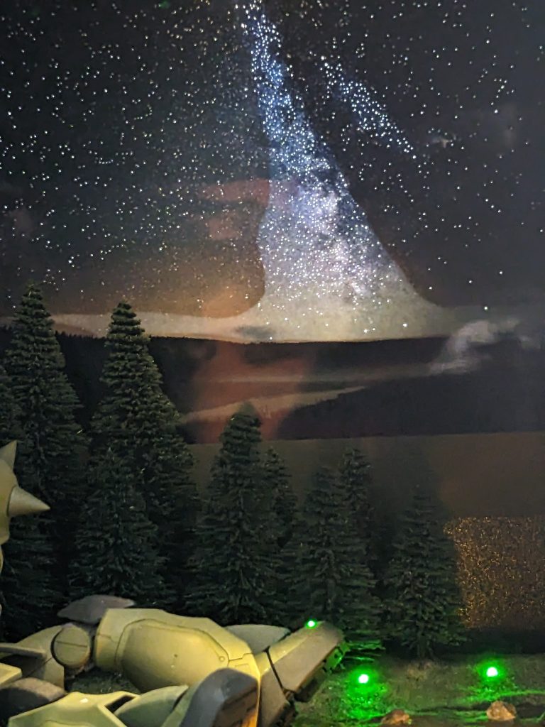 バックには、星空をアレンジしました。