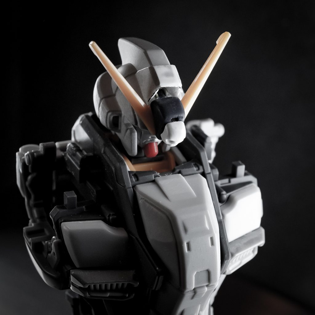 作品名：骸骨<p>おでこの改造。 ドクロのバッテン骨を無くして頭蓋骨だけに。 基部を小さくしてトサカに四角い穴開け。 あとはパテでクロボンディテールを消す予定。</p>
