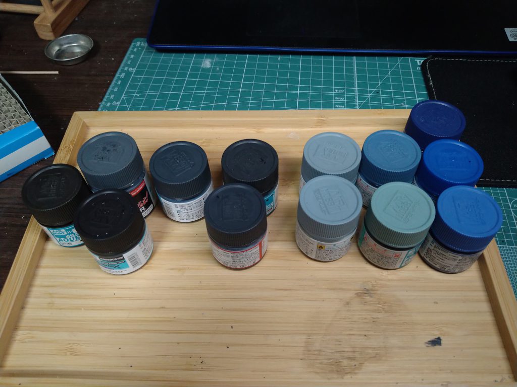 今回使用した水性ホビーカラーたち以下、何枚か