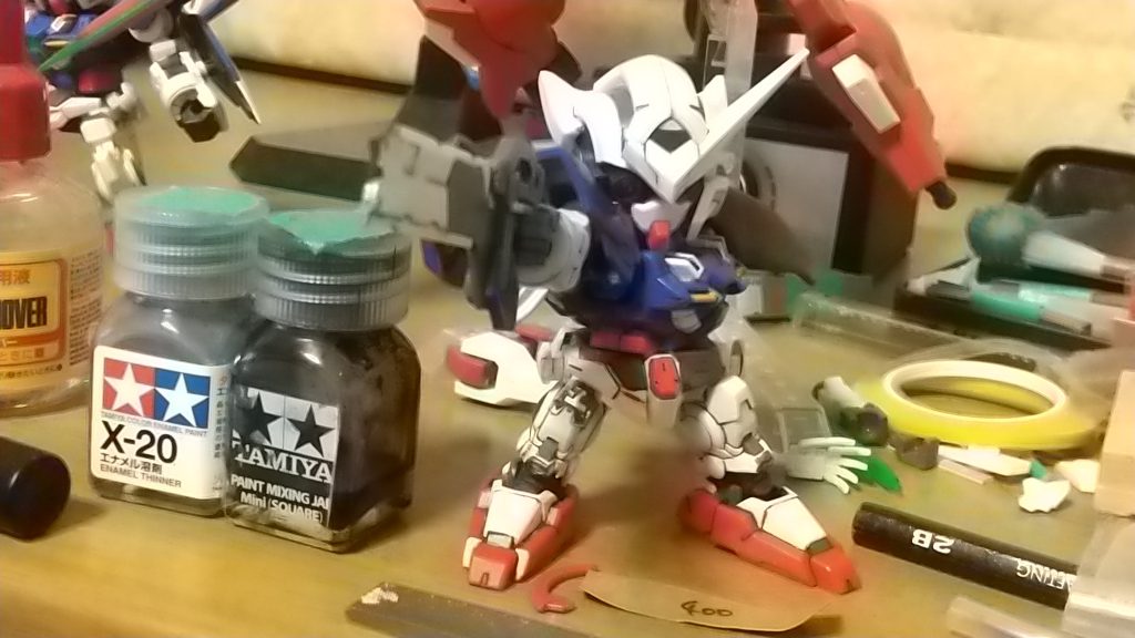 汚し前、スミイレ中