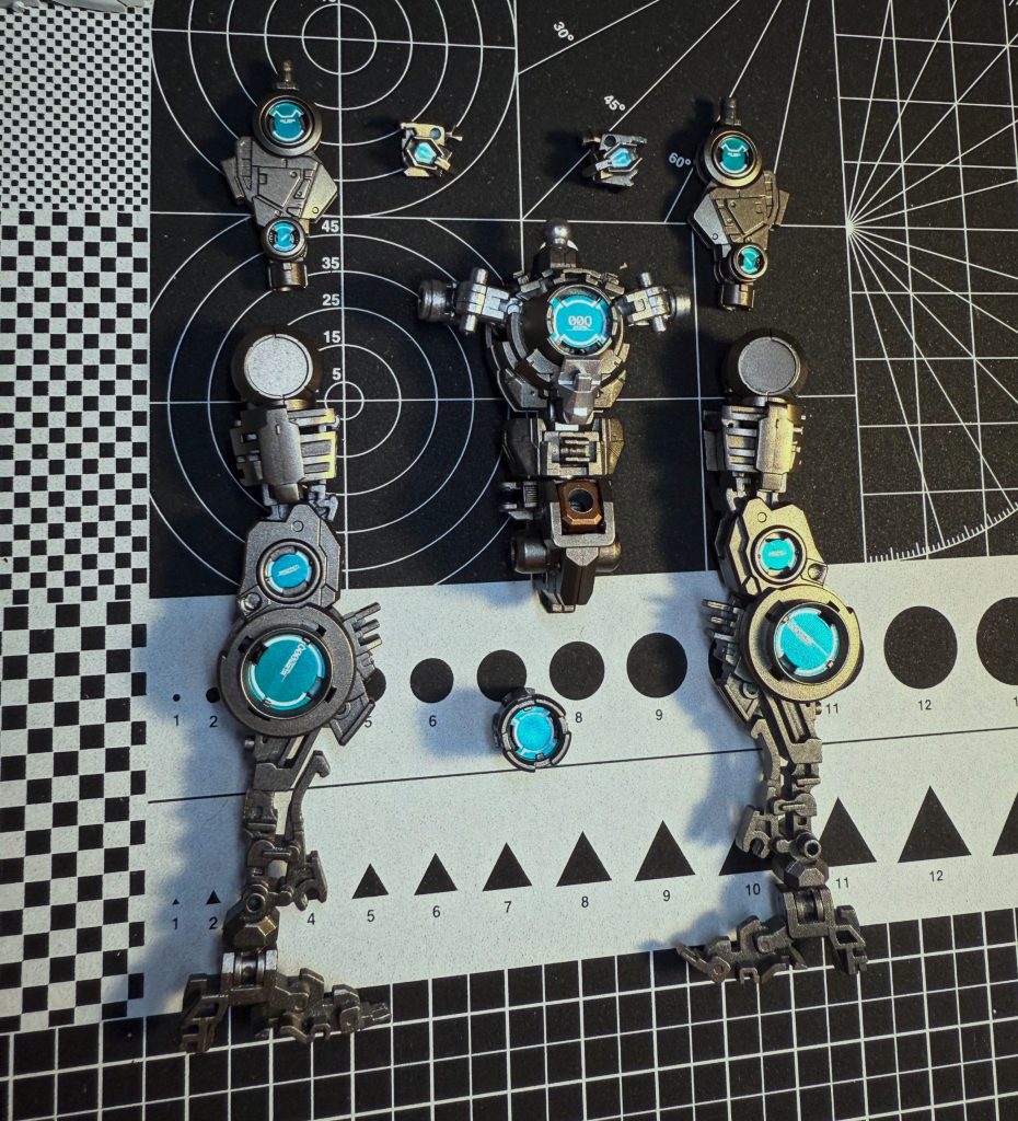 ダブルオーのフレームが組み上がって、色分けとデカールのマッチがめっちゃいい！🤩