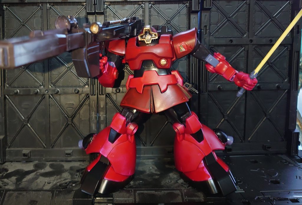 余ったドムのバーニアを足に移植BパックはMSVの旧キットジョニーライデンゲルググ用 