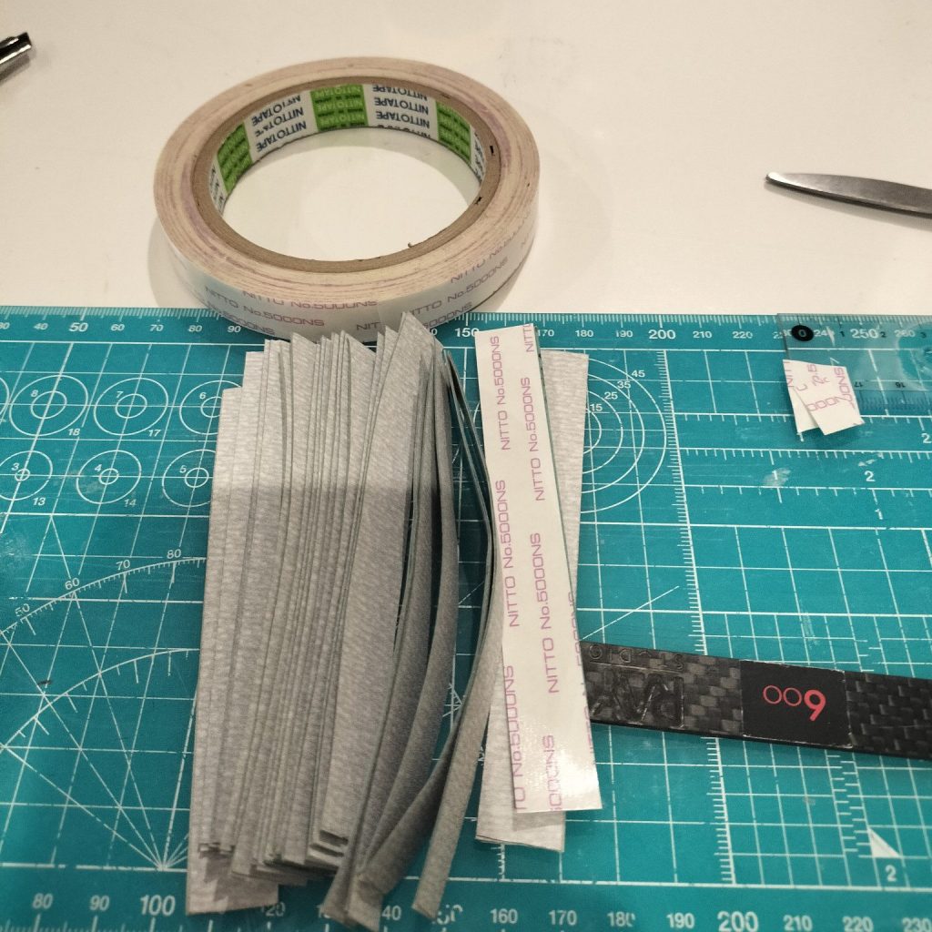 作品名：道具の自作する？<p>全然たいした自作じゃないのですが、メインのヤスリはNITTOの両面テープとLIFELEXの紙ヤスリで作っています。 持ちてはRAYさんのカーボン板とカーボン板を貼った1cm厚の神ヤスとか…自作は手間ですがやりたい事に合わ […]</p>
