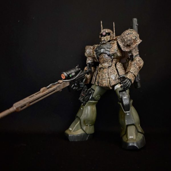 HGUCザクⅠスナイパー（ピーパターン迷彩）