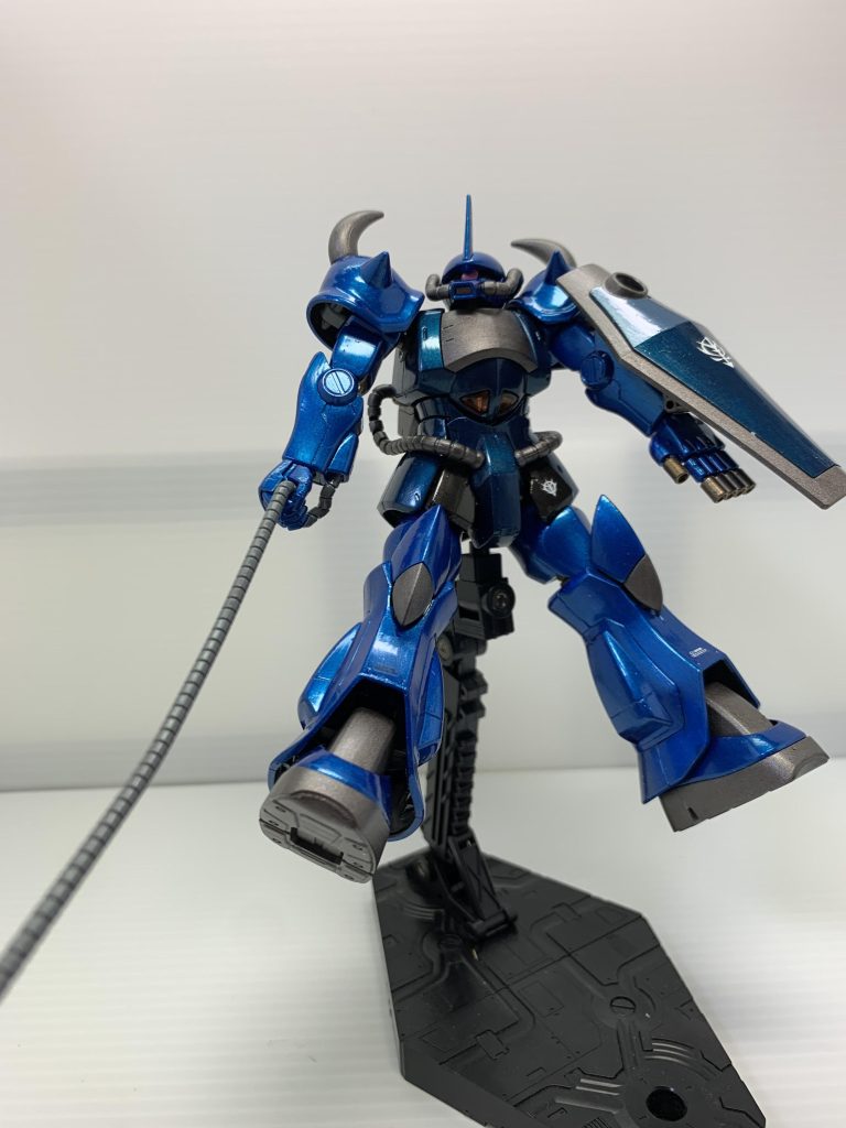 青をベース塗装。少しオリジナルにしました。