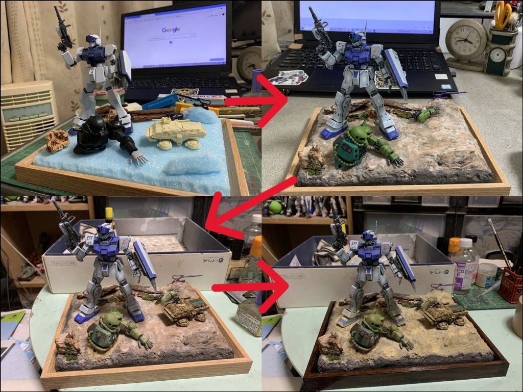 製作過程。 生活臭溢れる背景は無視して頂けると幸いです…