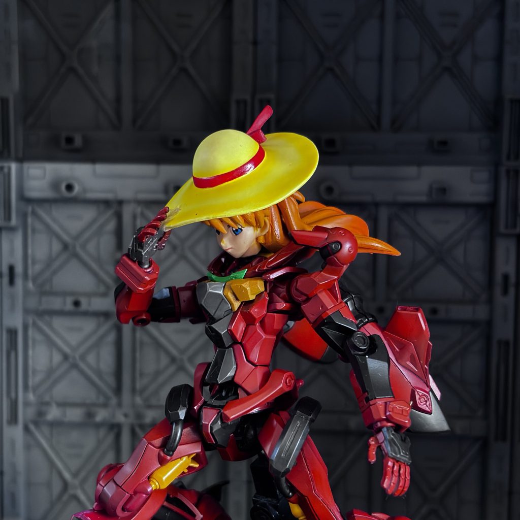 髪の毛の加工はうまく行ったんですけど元のフィギュアの顔の表情がイマイチな気が… 無表情すぎて。アスカの30MPがまもなく発売日されるということなのでちょっと期待です。もしかしたら表情がのデカールが点ようできるかもだし。