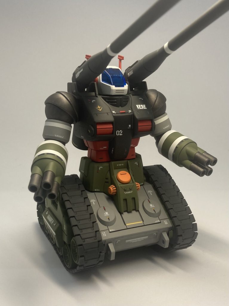 2作目はプロト風ガンタンク！初めて作成しましたがめちゃくちゃいいキットでした。パーツの少ないあたりもエアブラシ初心者にはありがたいところ。