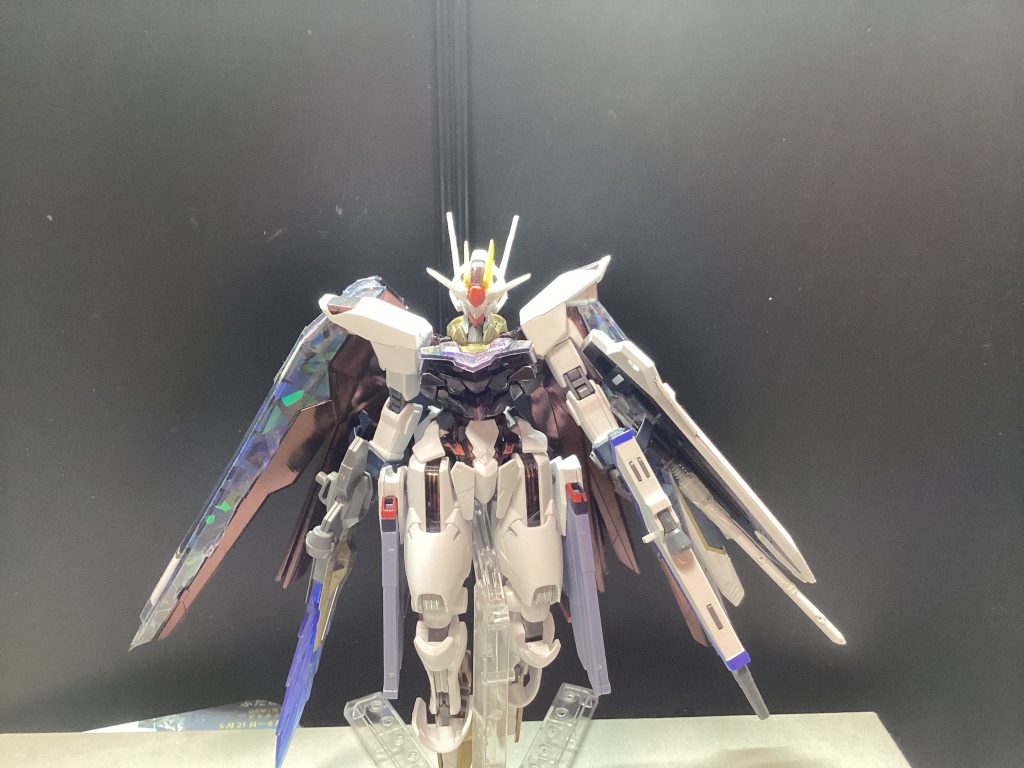 　　フリーダムステージフリーダムシルエットを装着した姿。翼の外端のキラキラは私の好みで付け加えたもの。