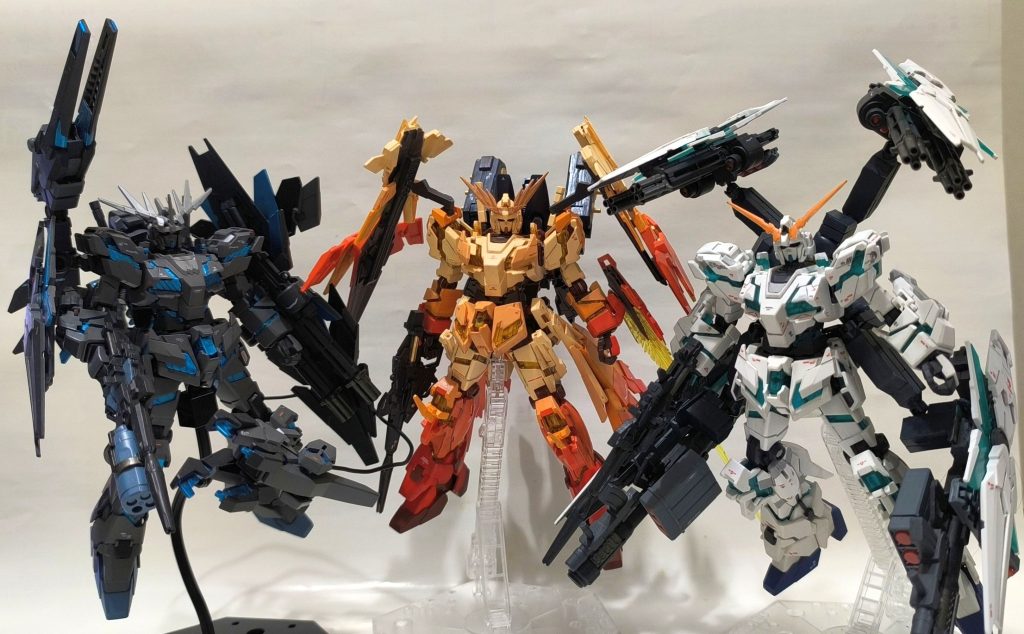 過去作品のユニコーンシリーズと並べて。