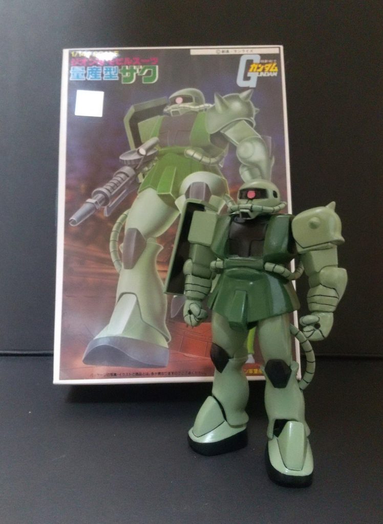 コンセプトは前回のジムと同じくとにかくシンプルに、キットの「当時感」を損なわない範囲で加工しておりますミキシング・マーキング無しは前回同様ですが、パイプの連結部等スジボリが目立つのでスミ入れはしています