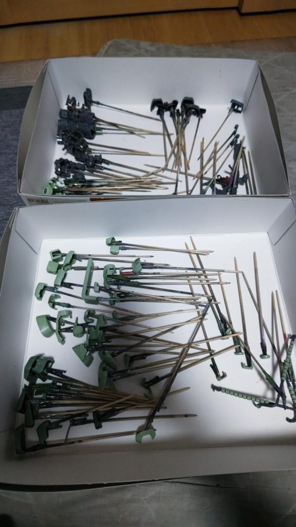 作品名：本日の成果<p>塗装準備完了💦</p>
