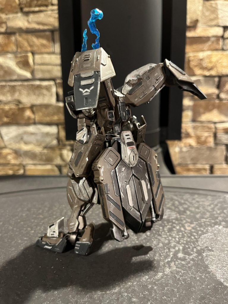 バックショットはこんな感じです!(´▽｀) 今回のグシオンは最終決戦をイメージしているのでウェザリングはかなり濃いめにしています( *｀ω´)