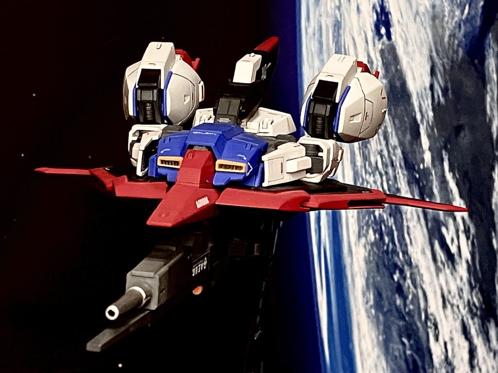 ウェーブライダー固定ではありませんので、胴体パーツを完成させればMS形態にも変更出来ますが展示用にMS形態でもう一機作るつもりです。その際はまた投稿しようと思います。