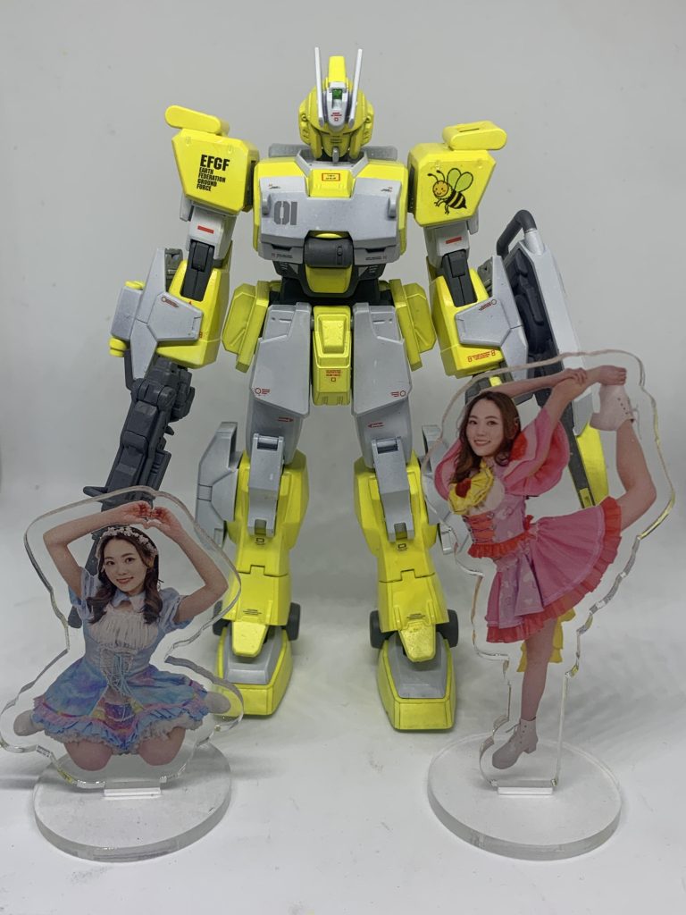 最後に蜂須賀ゆずさんアクスタ2つとスリーショット。