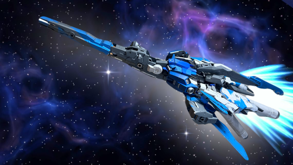 特殊ユニット　Λ-RD07「複合型索敵ユニット《オーバーチュア・アイ》ハミング・スピアに加え、レドームユニット、バイザーアイの計3つのユニットを使い、アイザックのような大きなレドームユニットを取り付けずに、最大140㎞までの範囲を索敵することができる。