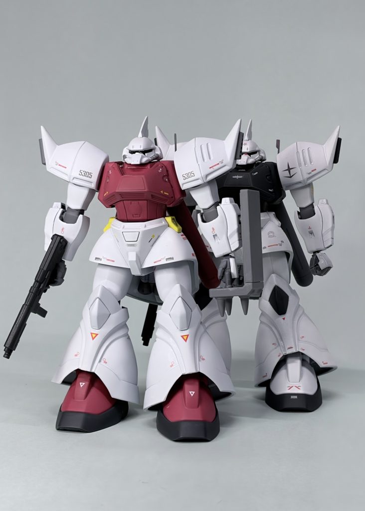 以前に作ったゲルググマリーネ(連邦軍仕様)とMAVっぽくツーショット。