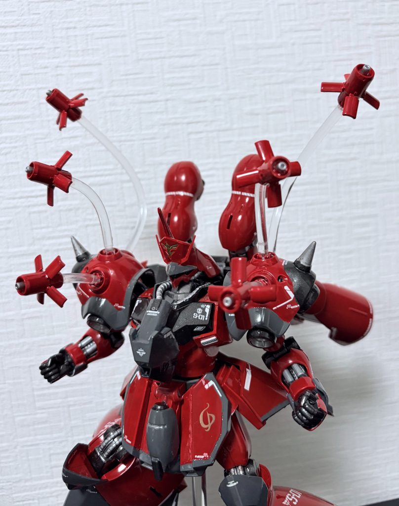 ファンネルエフェクト、やっぱhg用の台座につけるよりも肩に直接つけた方がかっこいい