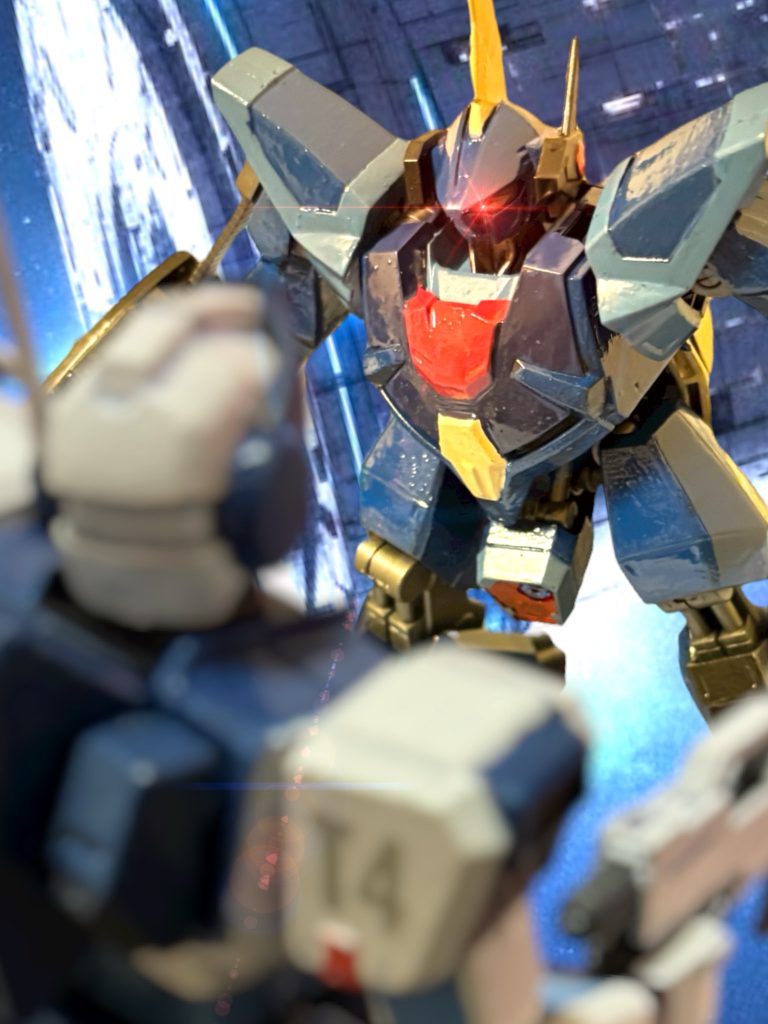 （丁度いい、ミヤギ中尉の狙撃ショーとやらが終わったら、そのまま演出で、我々と２対２の模擬戦に入りましょう。）　時に暴力に訴えるという手段を赦されたティターンズは、押しが効く。どうにも、その要求を断るのは難しい。