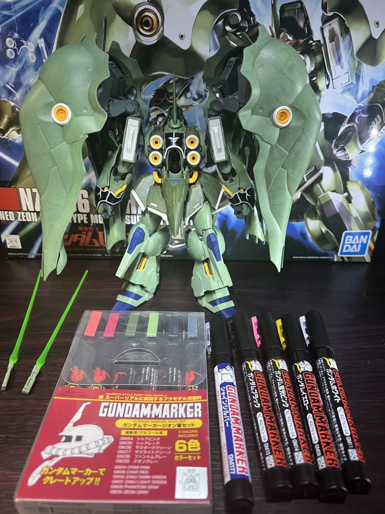 ガンダムマーカーのみでクシャトリヤ塗ってみた