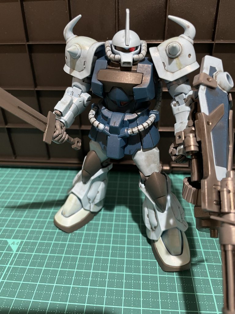 初ウェザリング　hgucグフカスタム