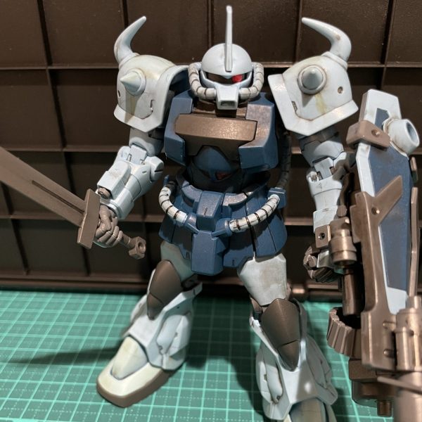初ウェザリング　hgucグフカスタム