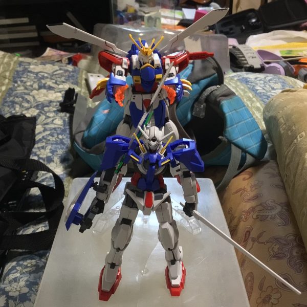 HG Gガンダムでハイパーモードで生成している風に撮ってみた