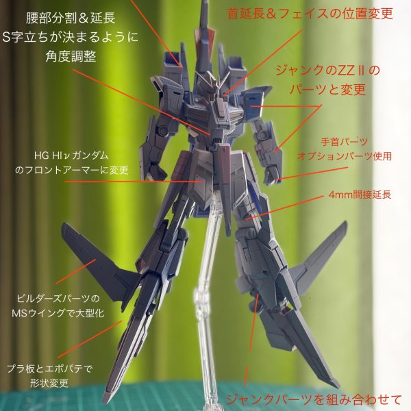 ずっと積んであったZⅡを作っています。かれこれ3ヶ月くらい、夜な夜な触ってますが、やっとここまでこれました。寸詰まりな印象だったので腰と足中心で延長工作をしています。塗装となるとまた時間がかかるので、年内完成を目標に頑張りたいと思います。実はドーベンウルフとネプテイトガンダムも塗装待ちなんで、効率的に作業したいですね。（2枚目）