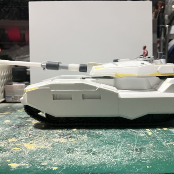 1/48 61式戦車　製作25日目〜30日目ディテールアップした砲塔を作り直し、高さ8ミリカットし薄くしました段差を修正してもう一度ディテールアップ砲身の可動する所も砲塔に合わせて作り直しつつディテールアップこれで一通りディテールアップしたから、全体をもう一度ディテールアップしていきます♪修正しながら進めていきます(￣^￣)ゞ（5枚目）