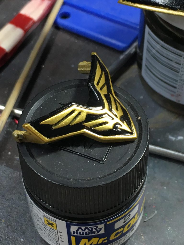 エンビを筆塗りしてました。懐かしい。