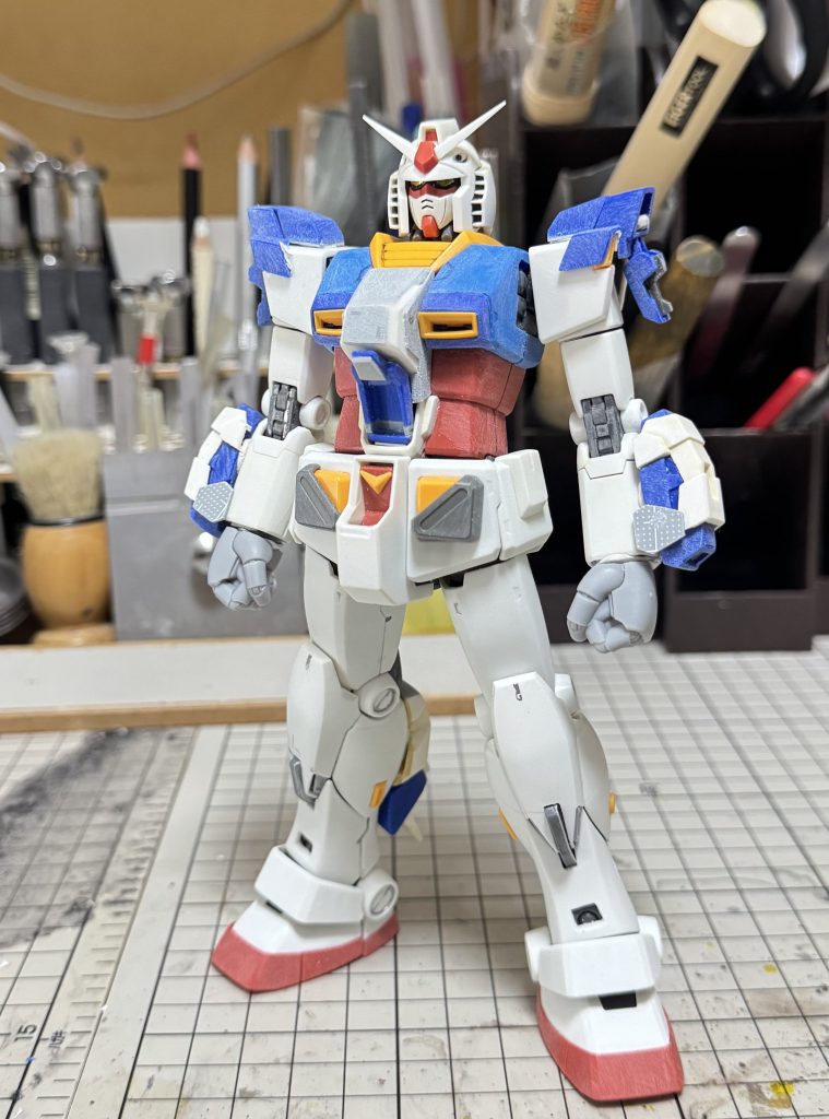 腕部も工作目処がつき8割位加工が済んだ７８香ばしいですね☺️