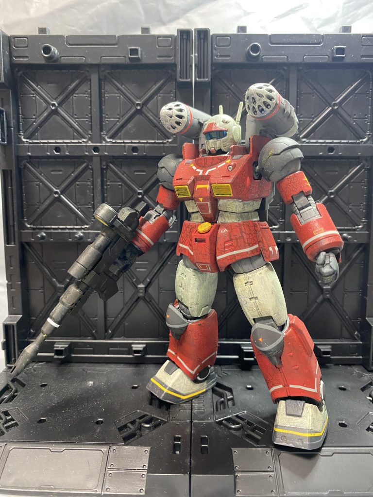 スプレーミサイル装備！オリジンの太マシいガンキャノンに細身のRevive版のデカールを貼っているのでなかなか難しかったです。