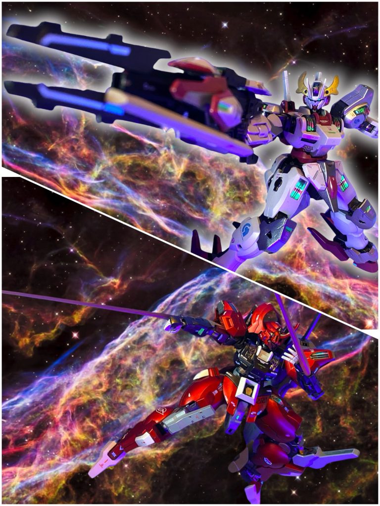 「そろそろお仕舞いにしよう。いつまでも遊んでいられないんだ。」ガンビットたちは再び分離し、今度はローゼッテのビームライフルと合体しチャージを始めた。　 「隙アリ！エアリアルも見せていたぜ！このチャージする間に一瞬の隙をな！」手元から奥の手であるビームサーベルを振りかざし、懐へ飛び入るダリルバルデ。それは誰が見ても完璧なタイミングのカウンターだった。だが、真っ直ぐなビームの光はその反撃を許さないスピードで彼を照らし出す。「ぐっ、はやい、、！」 尋常ならざる運動性で直撃を回避はするが、あまりに強力過ぎる光の束の余波は機体の電気系統をダウンさせた。 「勝者　ミオミオ！」