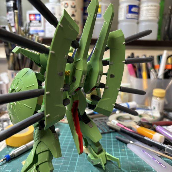 HGUCパラスアテナを制作中です。基本工作がほぼほぼ終了し、表面処理前に投稿させていただきました。（7枚目）