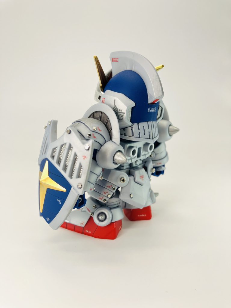 SDでもいつも通りのちょいプラス、メタルパーツとコーションデカールで🥳丸モールドを置き換える感じですが、一部上手く真ん中にいかず😮‍💨